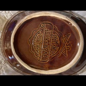 Vintage Marcrest Daisy Dot Stoneware Divided Bowl 10"Vintage